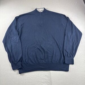 Peter Millar Cashmere Blend Pullover Mens XXL Blue Sweatshirt Sweater Grandpa